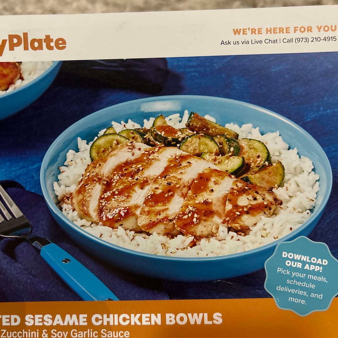 Toasted sesame chicken bowls