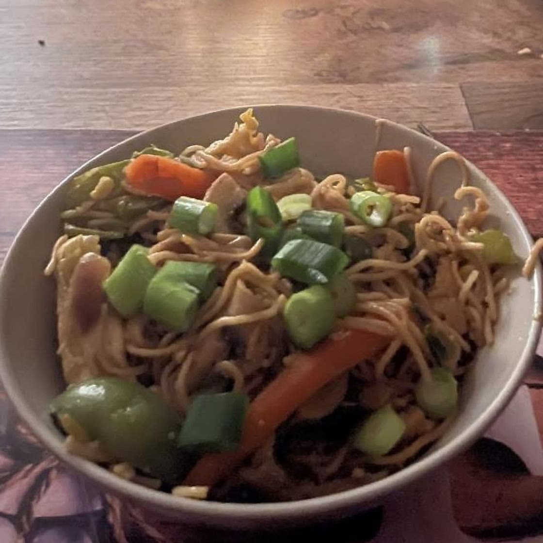 Delicious Chicken Singapore Noodles