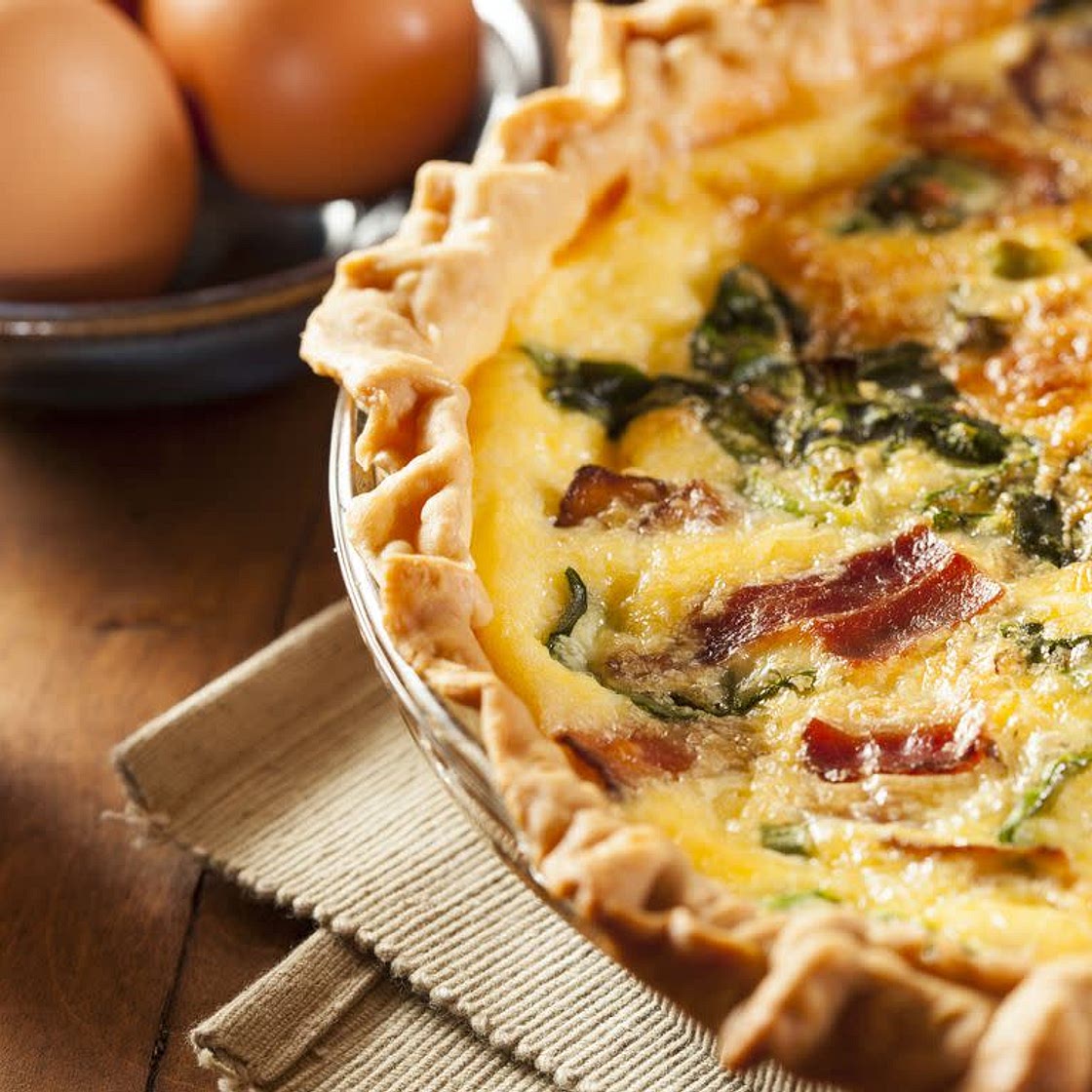 Tarte épinard lardon et chèvre