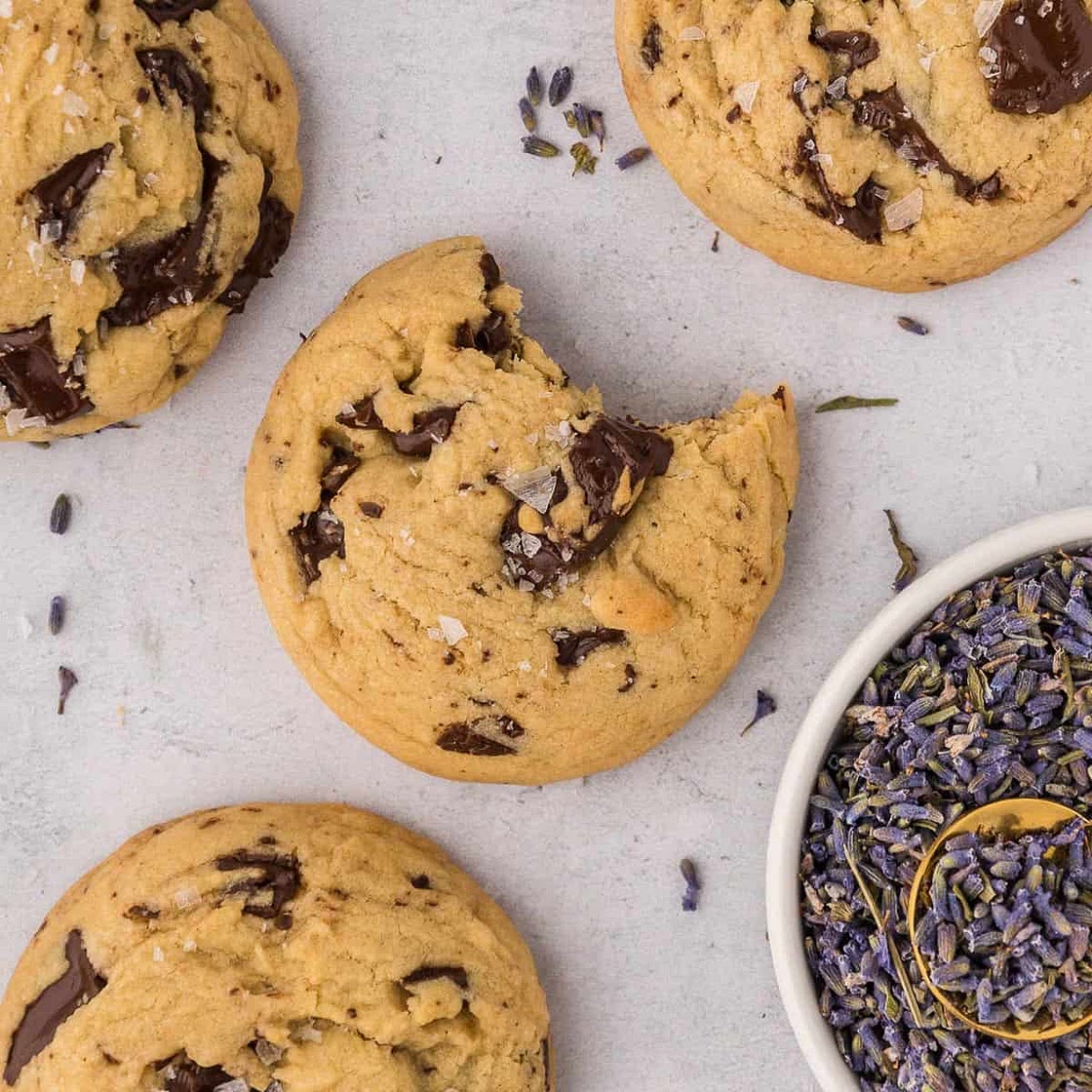 Lavender Chocolate Chip Cookies