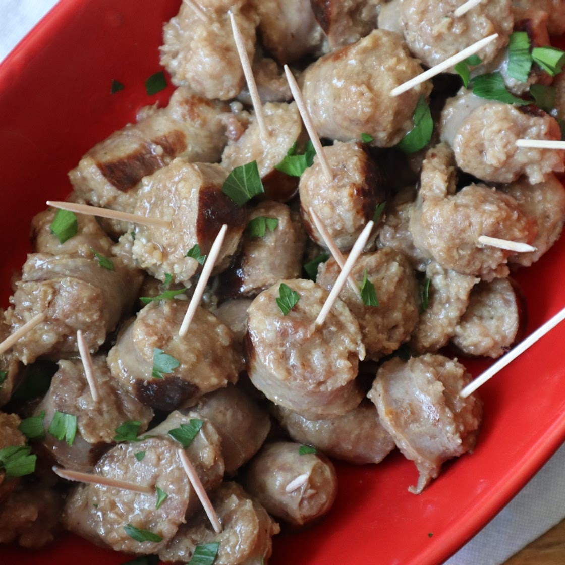 Beer Brat Bites