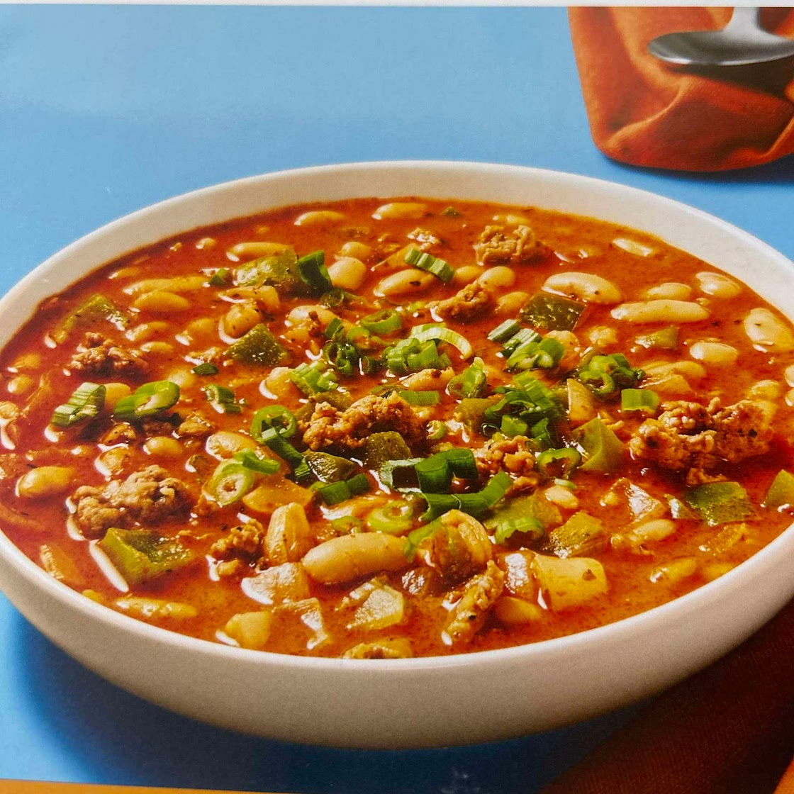 Italian pork sausage and white bean soup