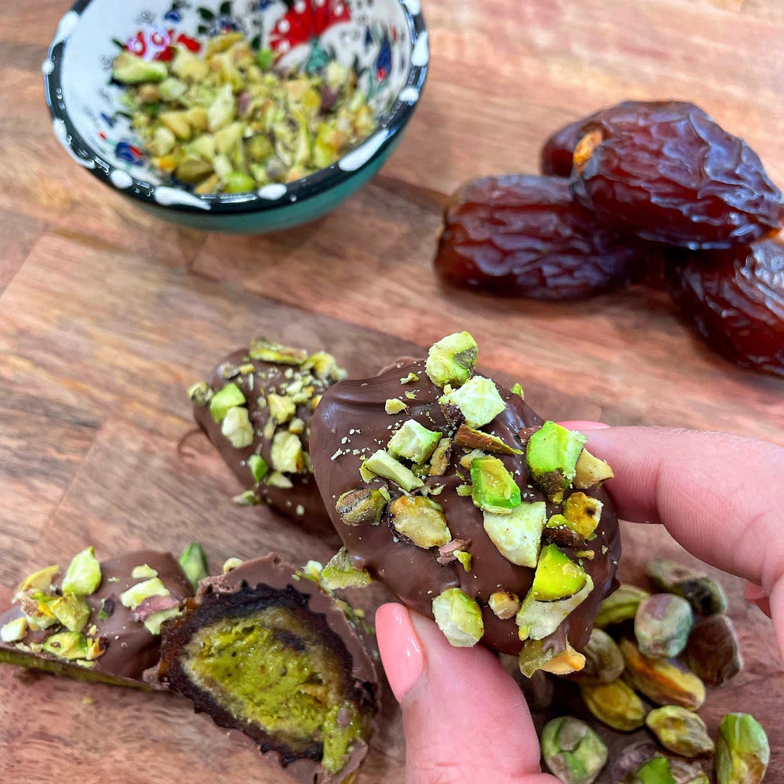 Pistachio stuffed dates