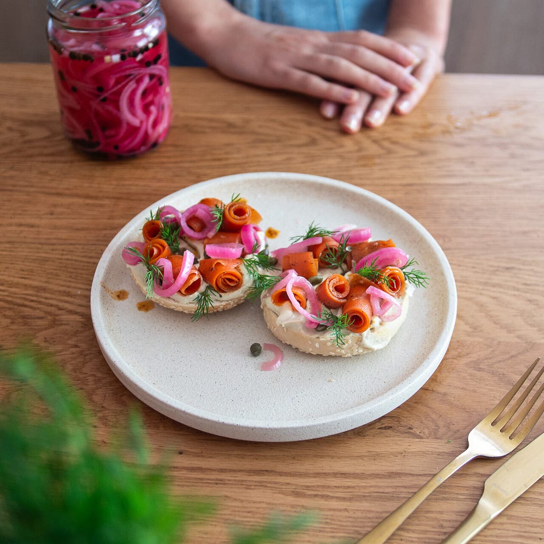 Carrot Lox Bagel