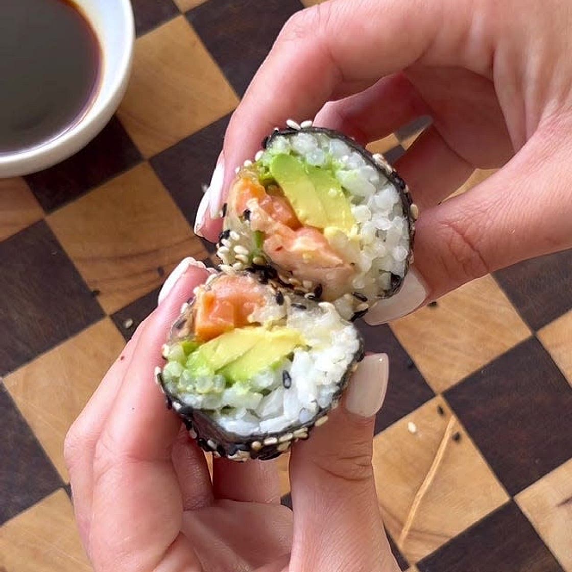Crispy Salmon Rice Paper Sushi