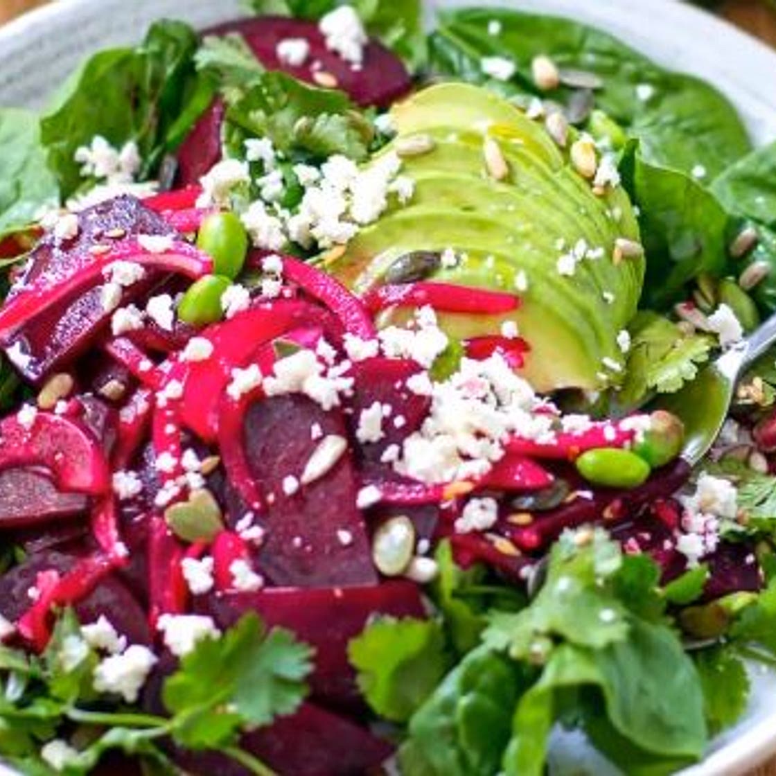 Edamame Salad with Baby Beets and Greens Recipe