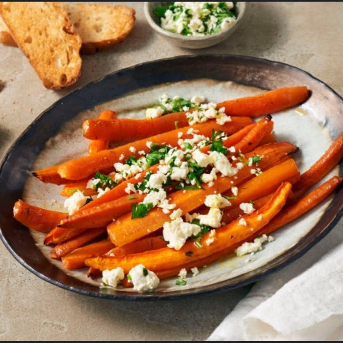 Offen Karotten mit Feta