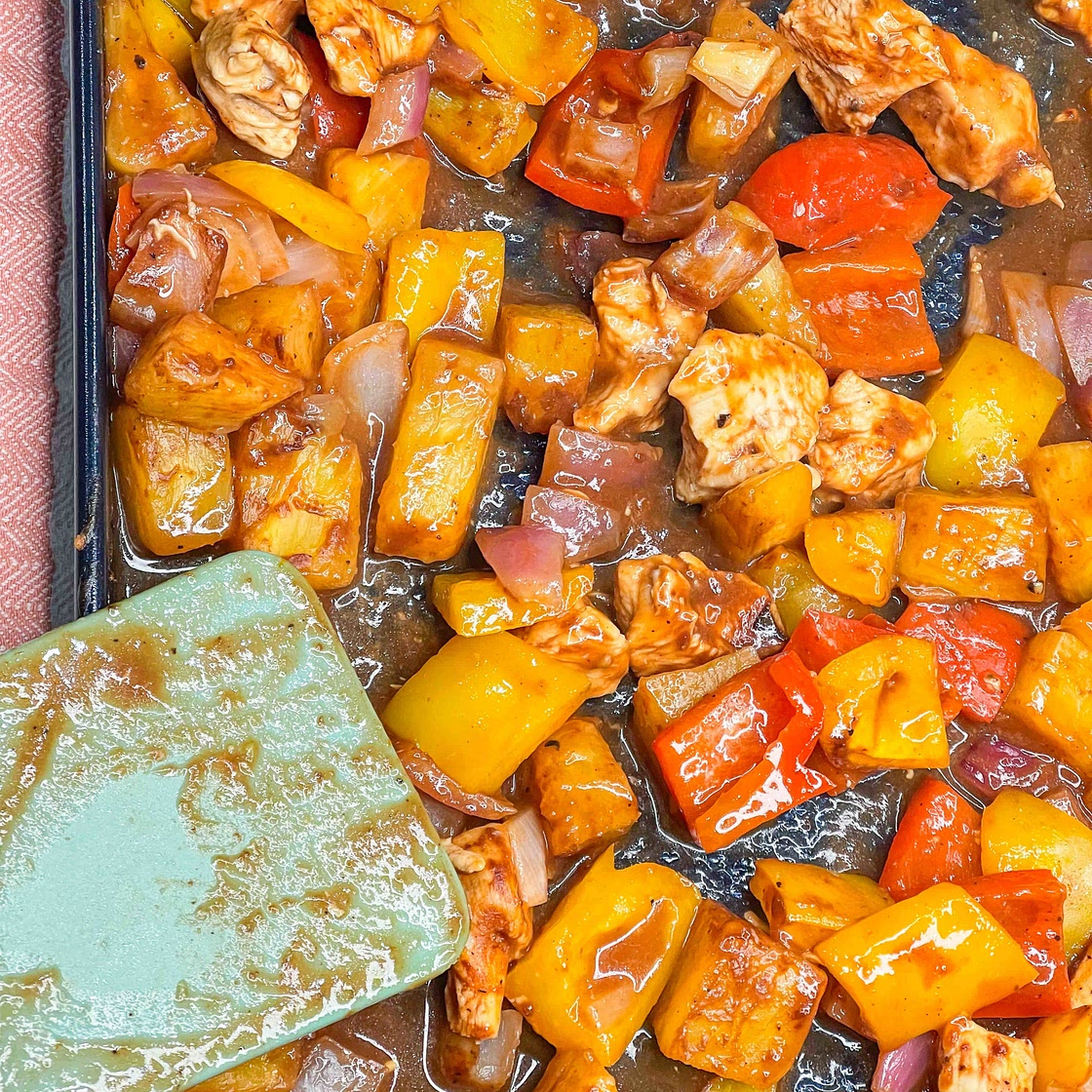 Sheet Pan Pineapple Chicken