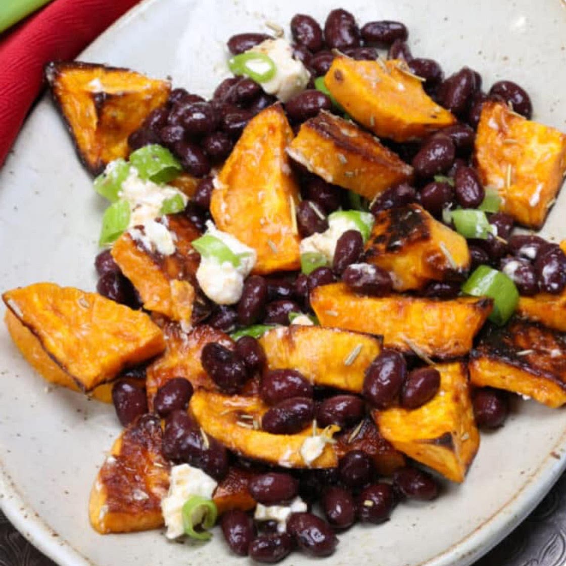 Sweet Potato and Black Bean Salad for One