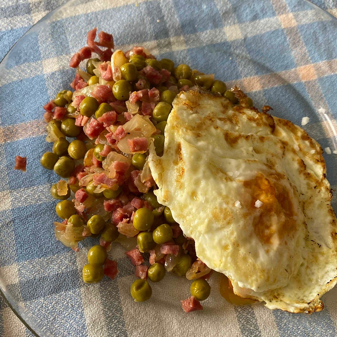 Guisantes con jamón