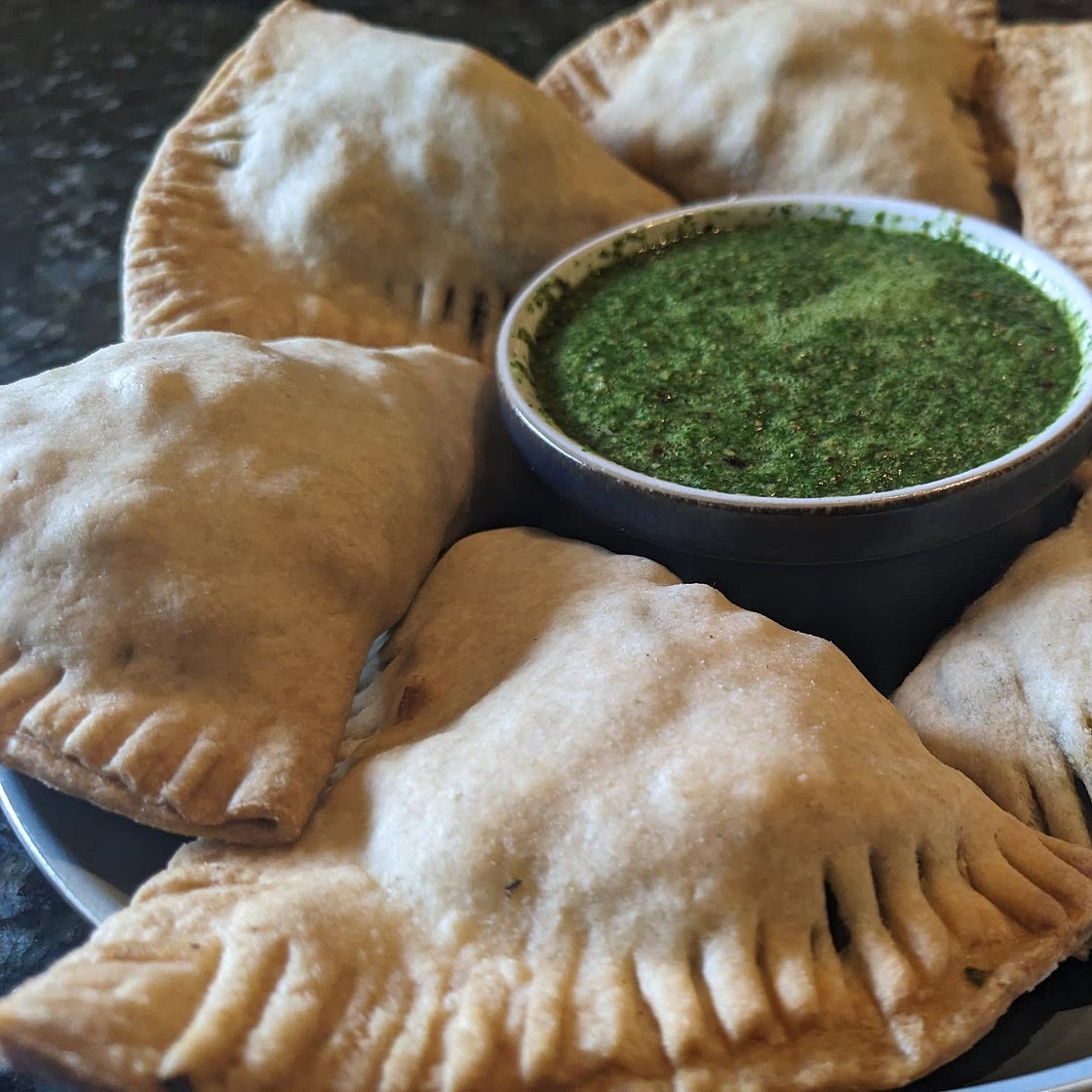 Vegan Empanadas with Chimichurri Sauce