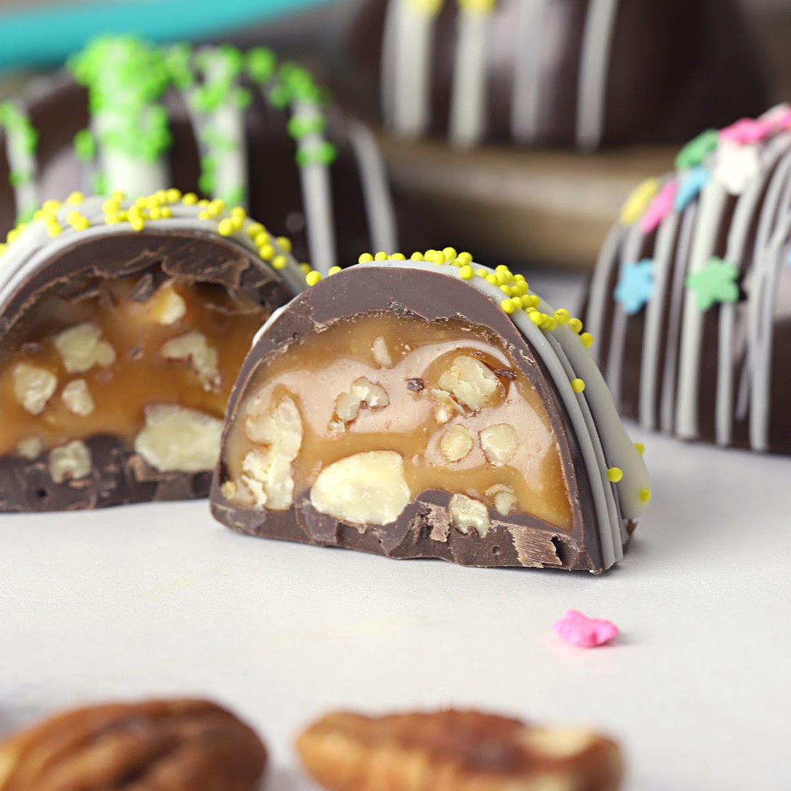 Homemade Chocolate Turtle Easter Eggs