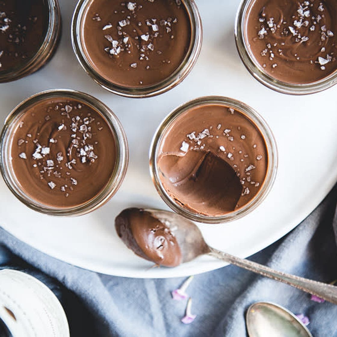 Salted Dark Chocolate Pots de Crème
