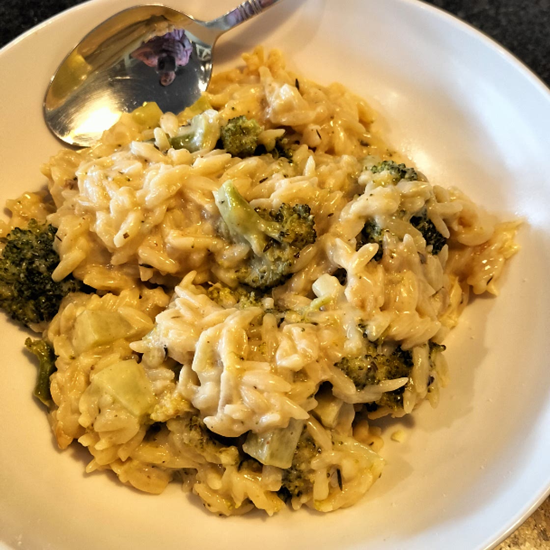 Broccoli Cheddar Orzo