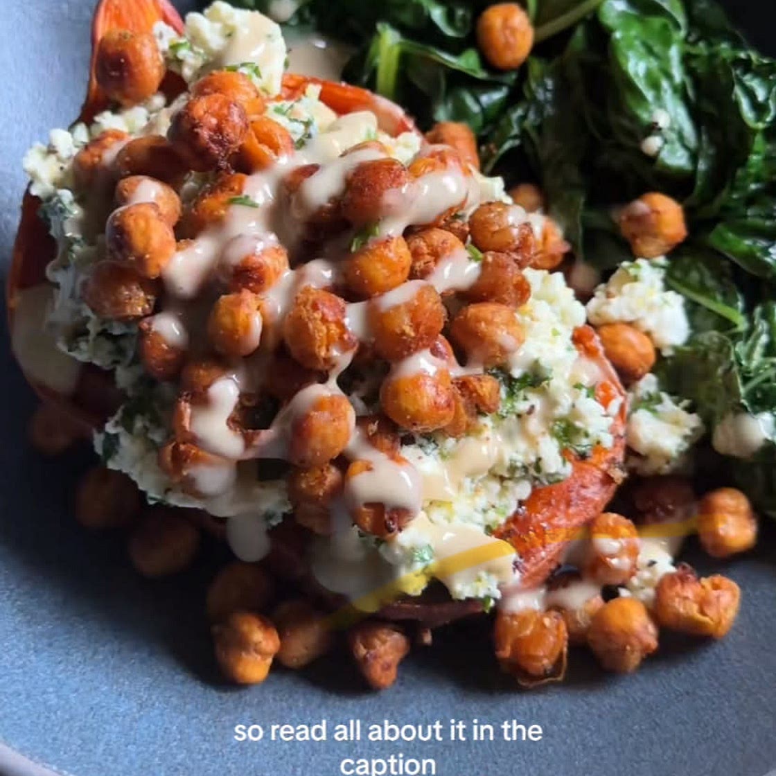 Smashed Feta Sweet Potato Boats