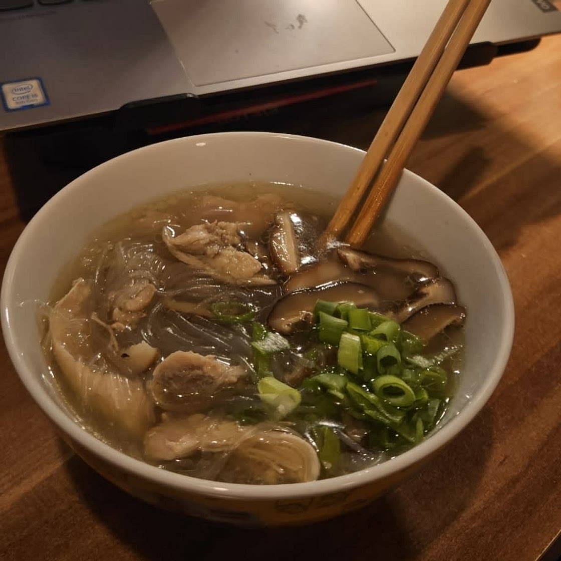 Chicken Sotanghon Soup (Filipino Style Chicken Bean Thread Noodle Soup)