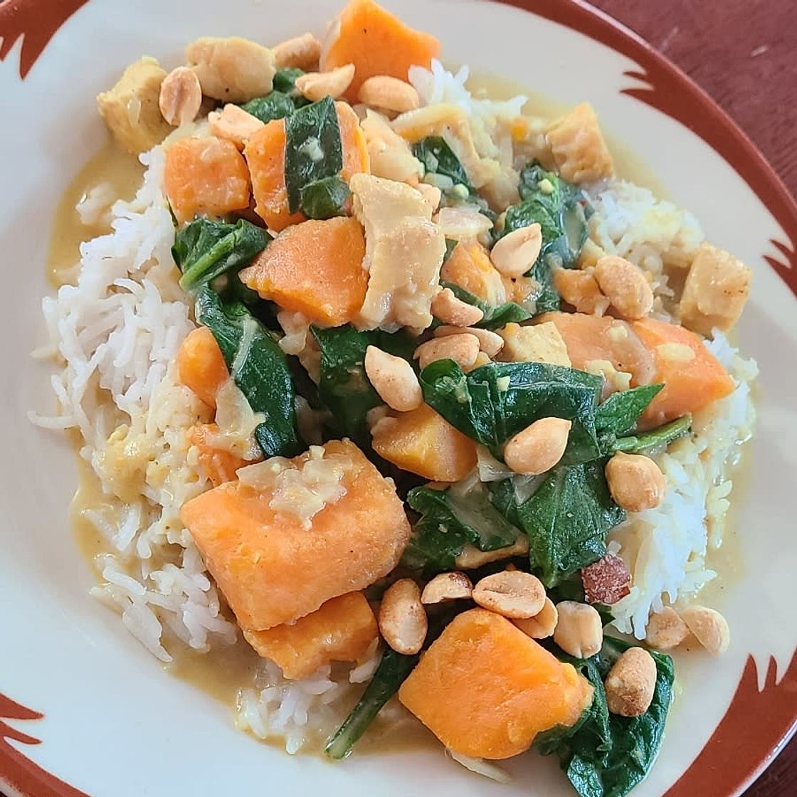 Satay sweet potato curry