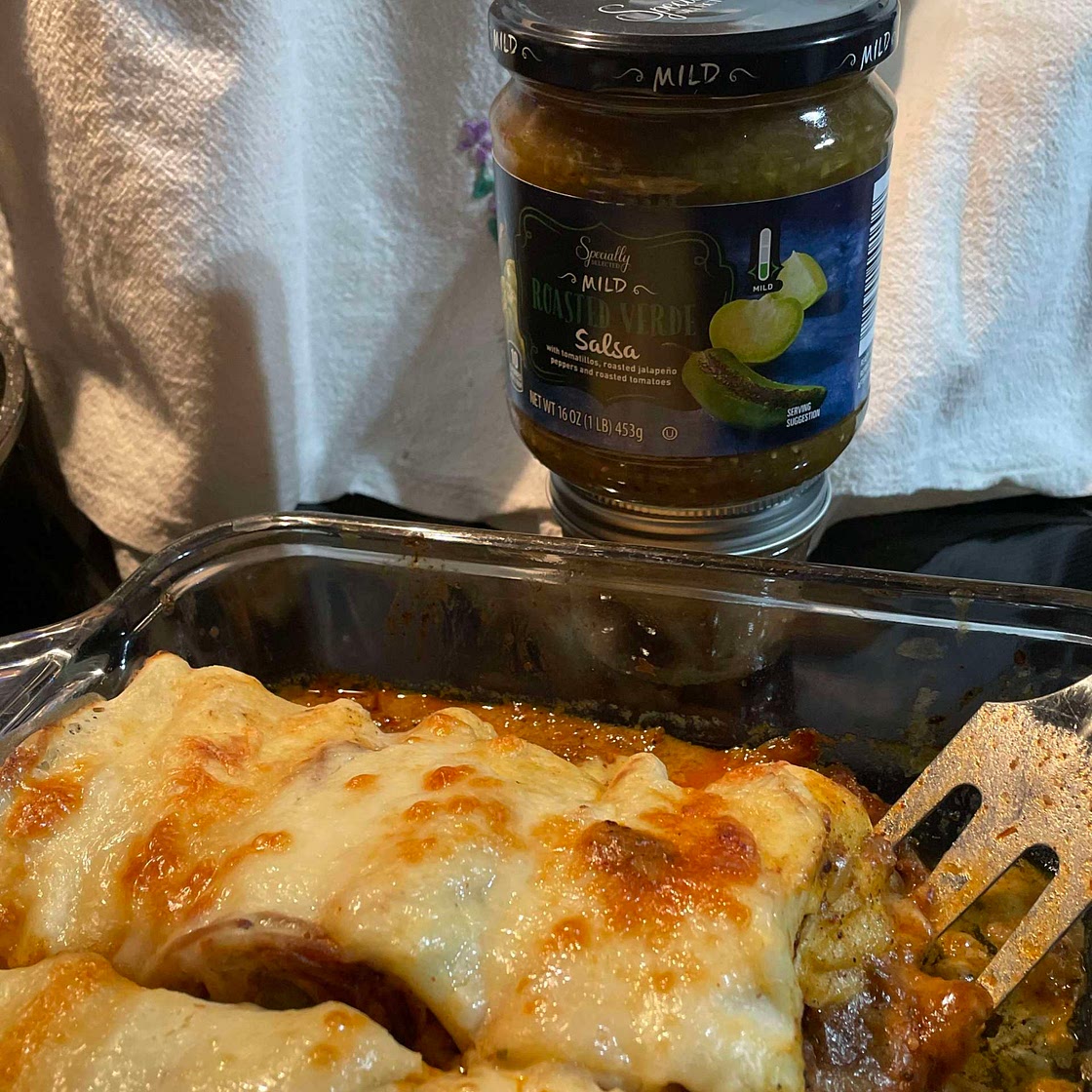 Sour cream pork enchiladas