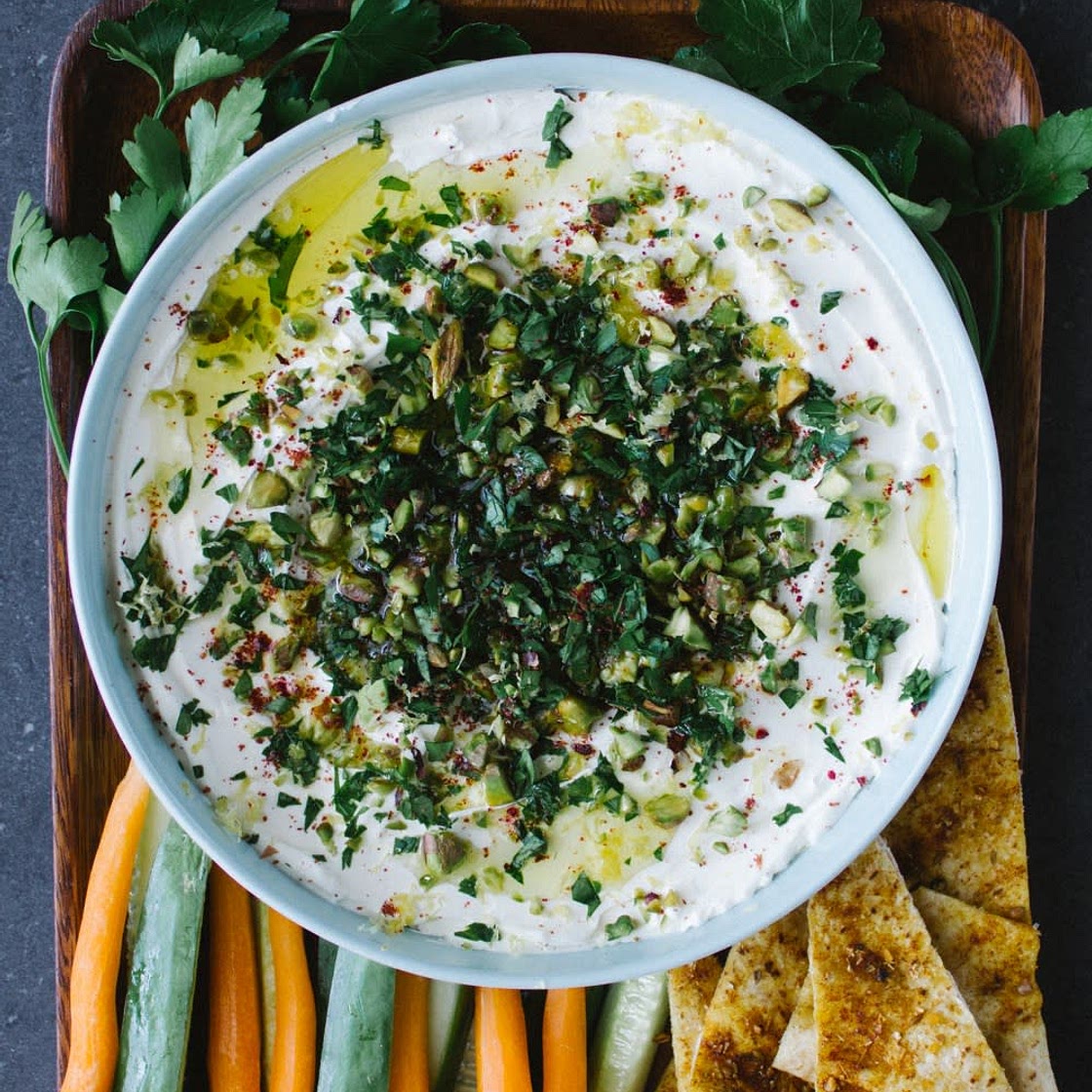 Spiced Pita Chips for labne