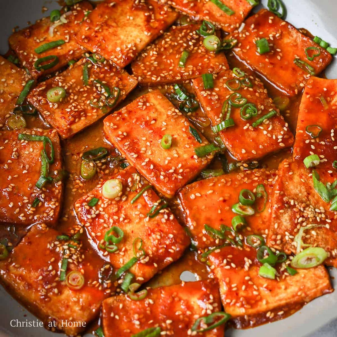Quick & Easy Spicy Gochujang Sesame Tofu