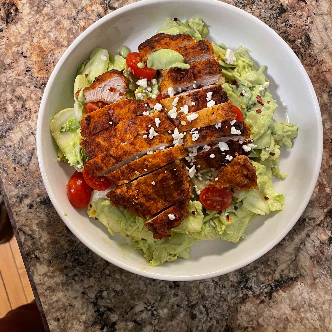 Green chicken salad 