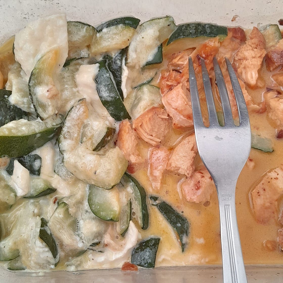 Poulet et courgettes au chèvre