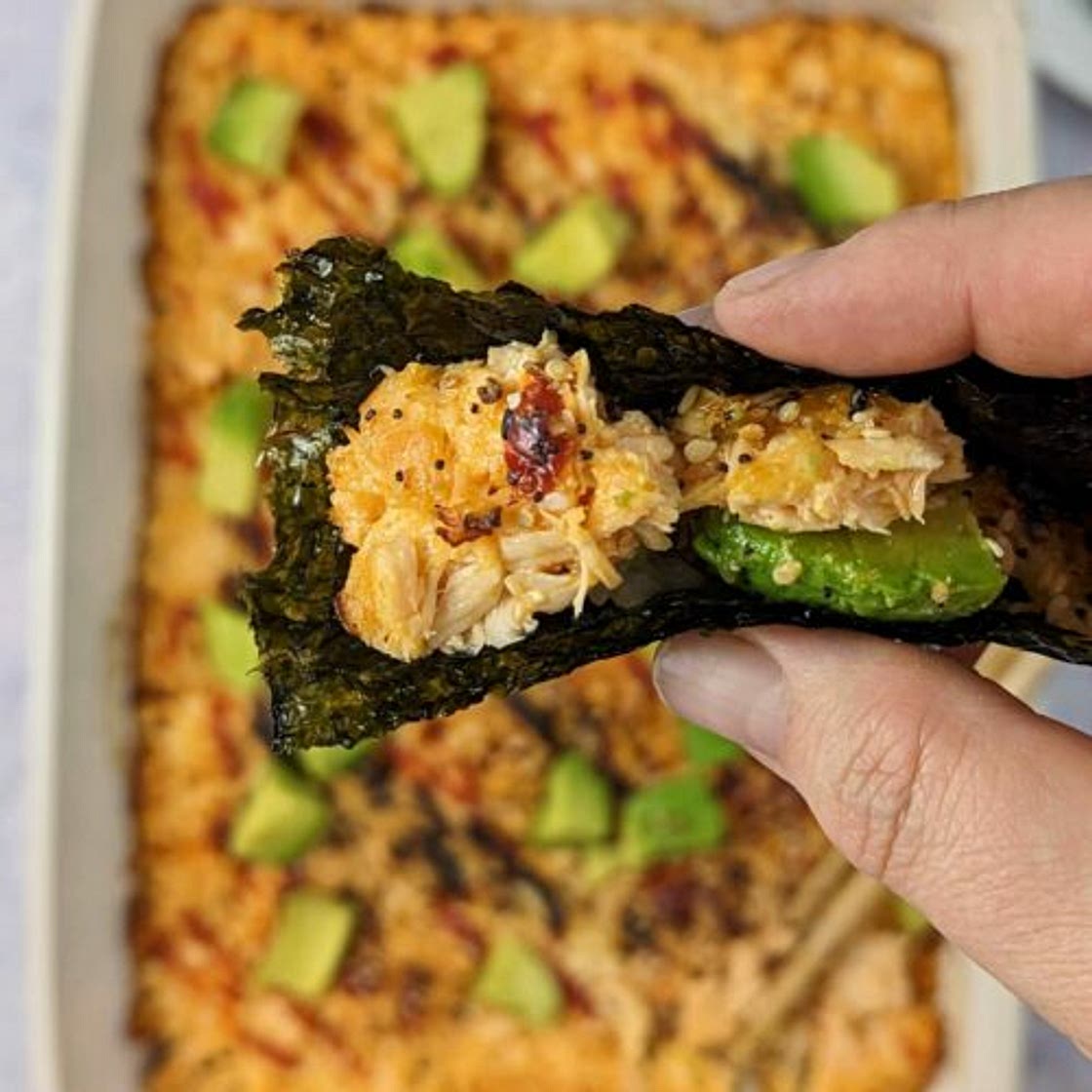 Salmon Sushi Bake Recipe
