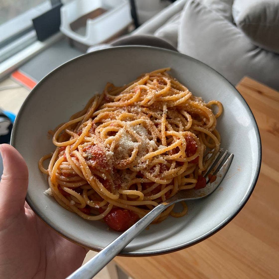 Family meal spaghetti (from The Bear)