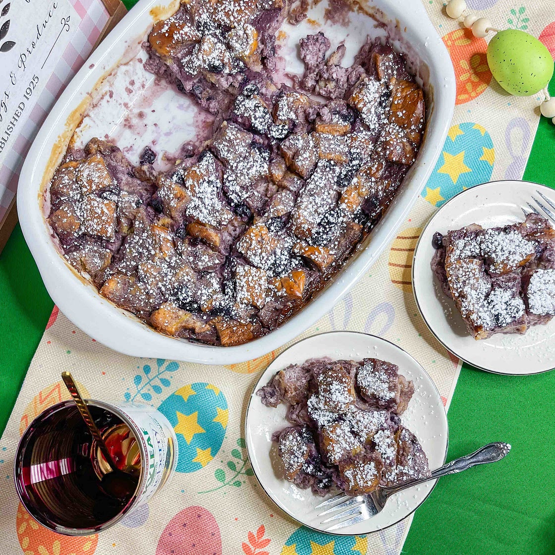 Overnight Blueberry French Toast Casserole 