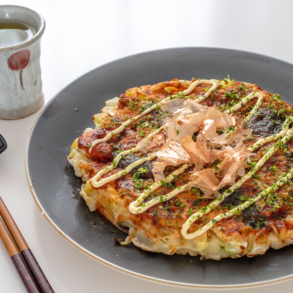 Okonomiyaki (Japanese style pancake)