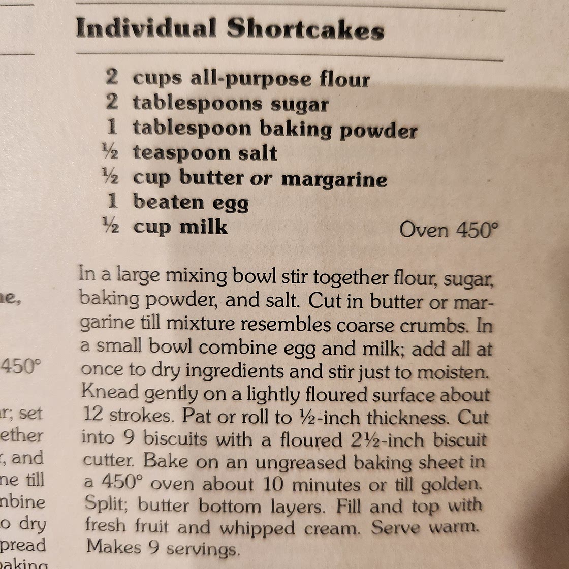 Individual Shortcakes (red cookbook)