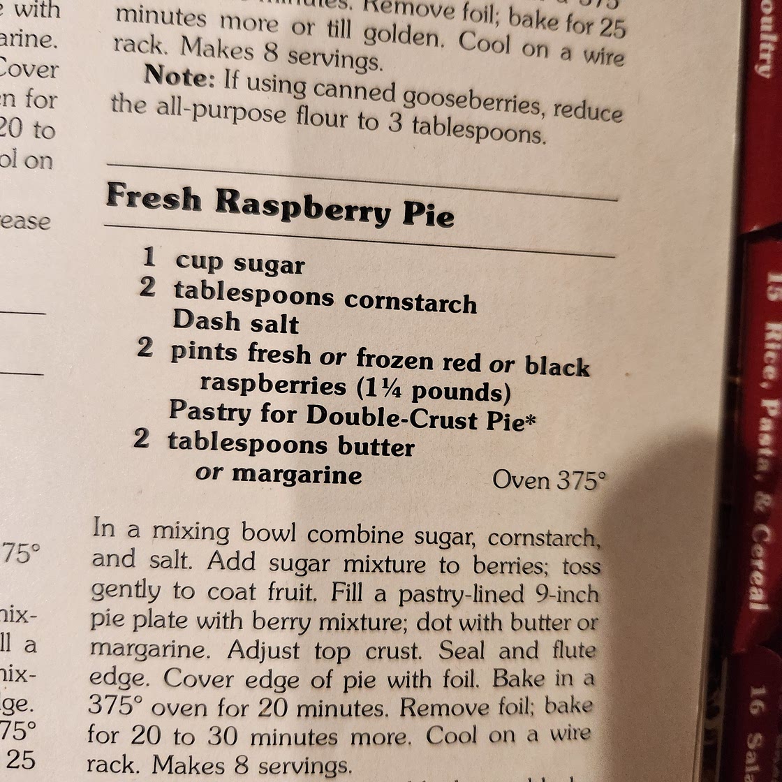 Fresh Raspberry Pie