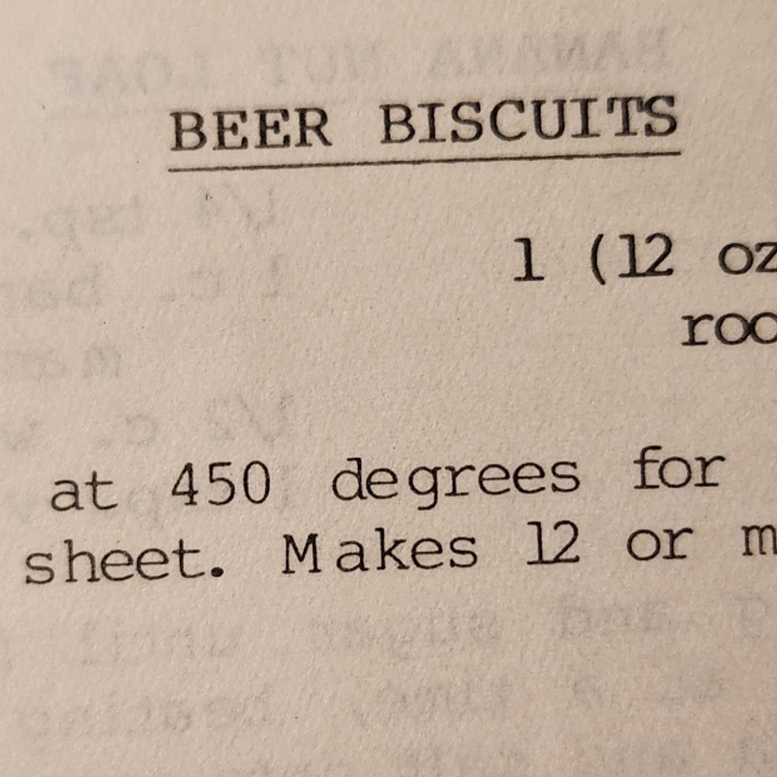 Beer Biscuits