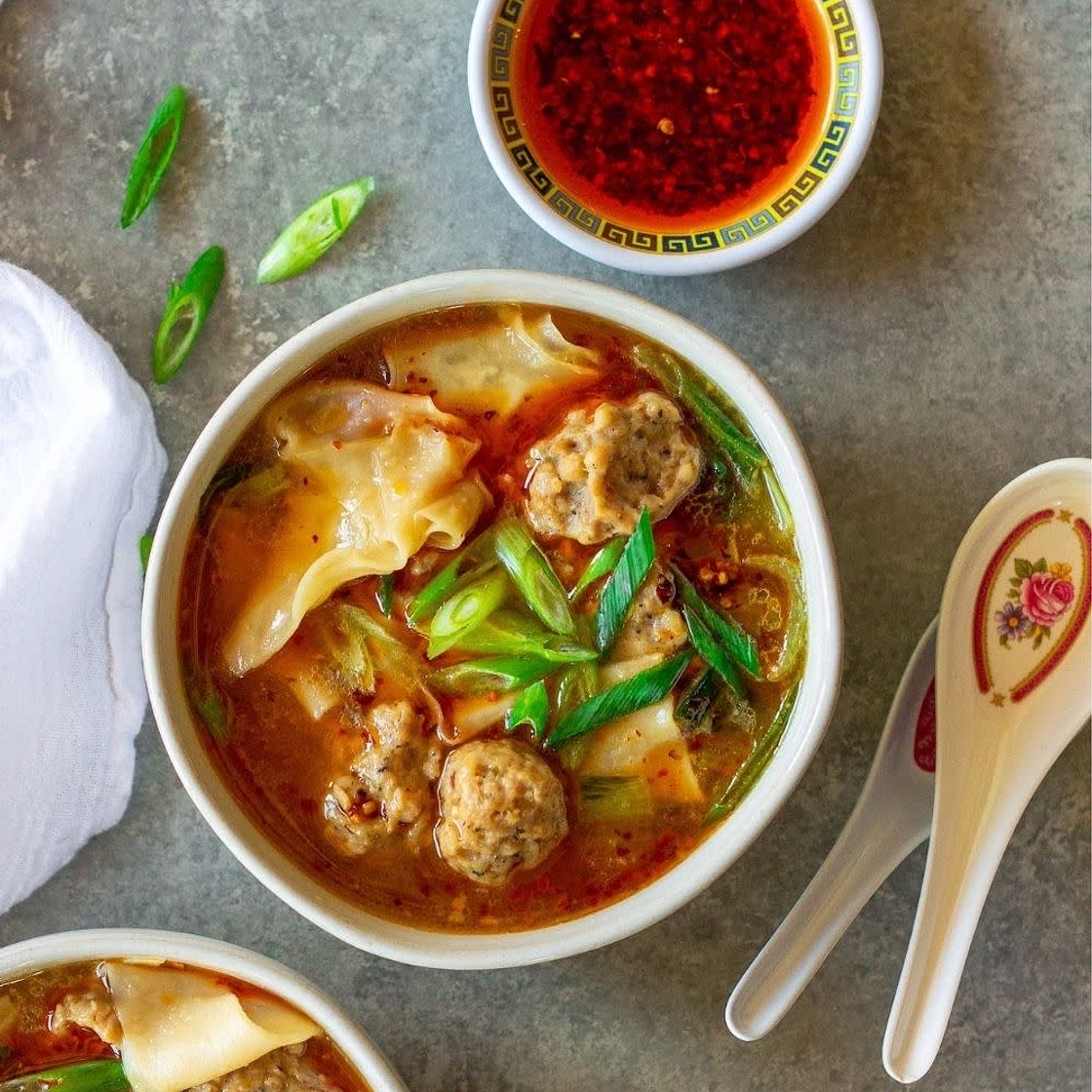 Deconstructed Wonton Soup