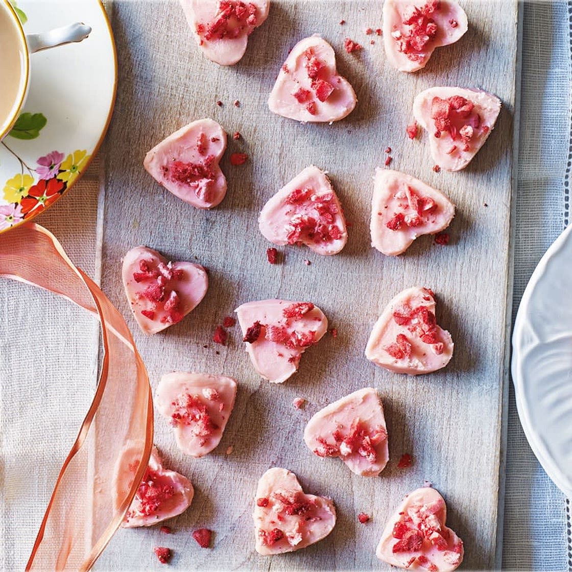 Strawberry heart truffles recipe
