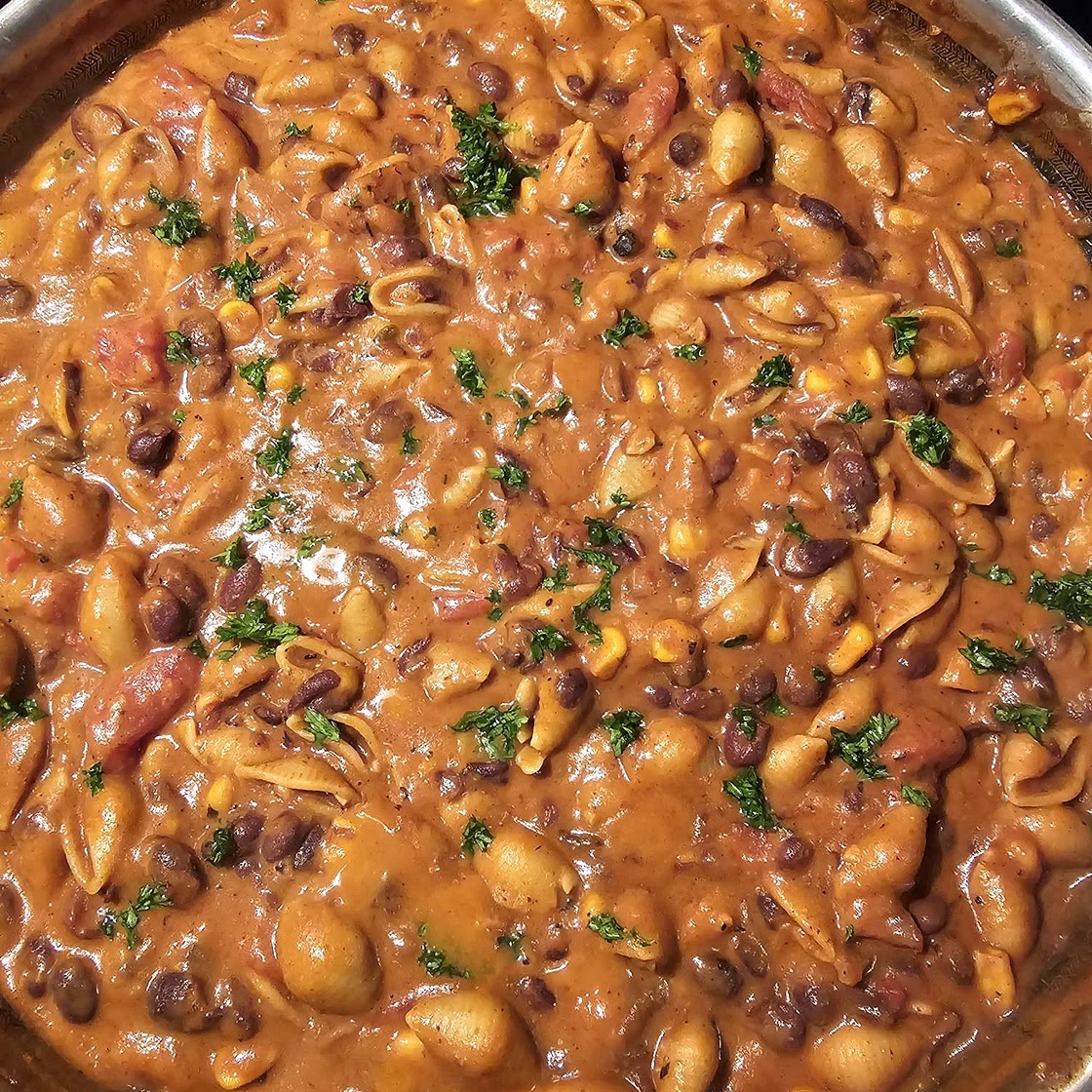 High Protein Vegetarian Chili Mac