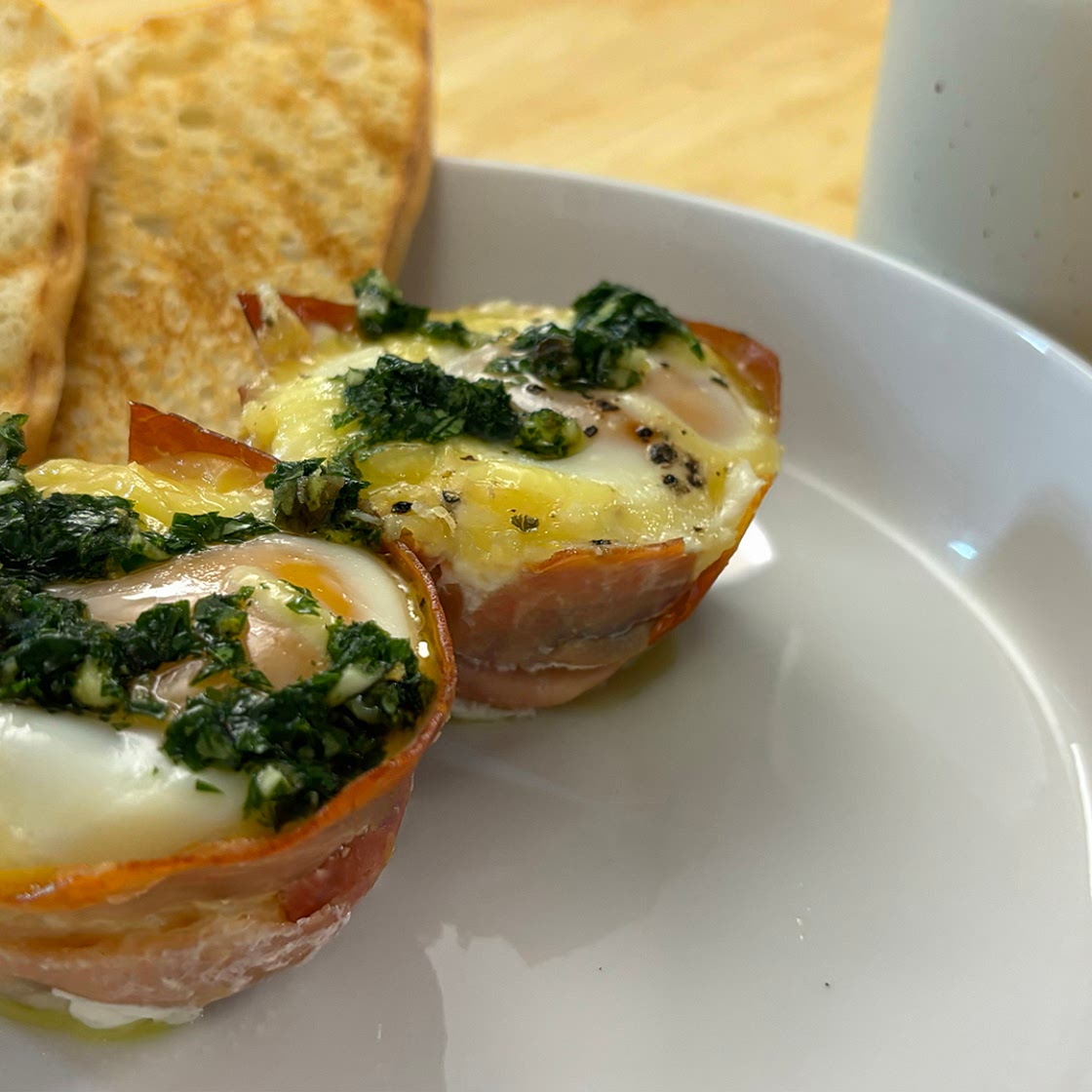 Protein Packed Breakfast: Prosciutto Mushroom Egg Cups
