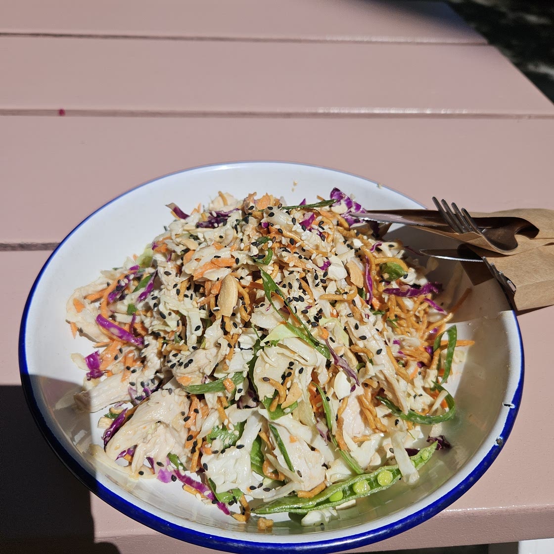 Crunchy Cabbage Slaw with Sesame Ginger Dressing