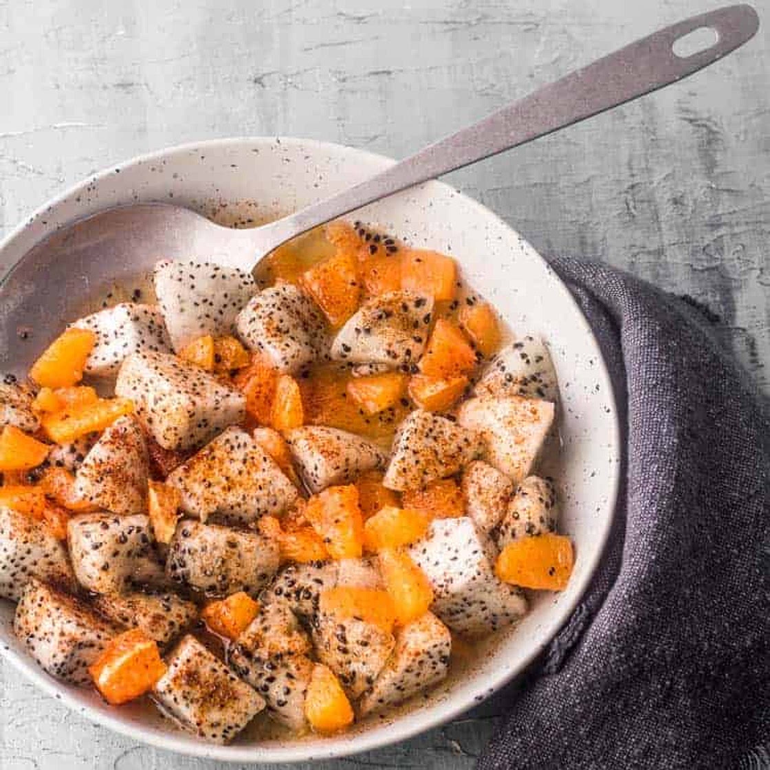 Dragon Fruit Salad with Tajín and Lime