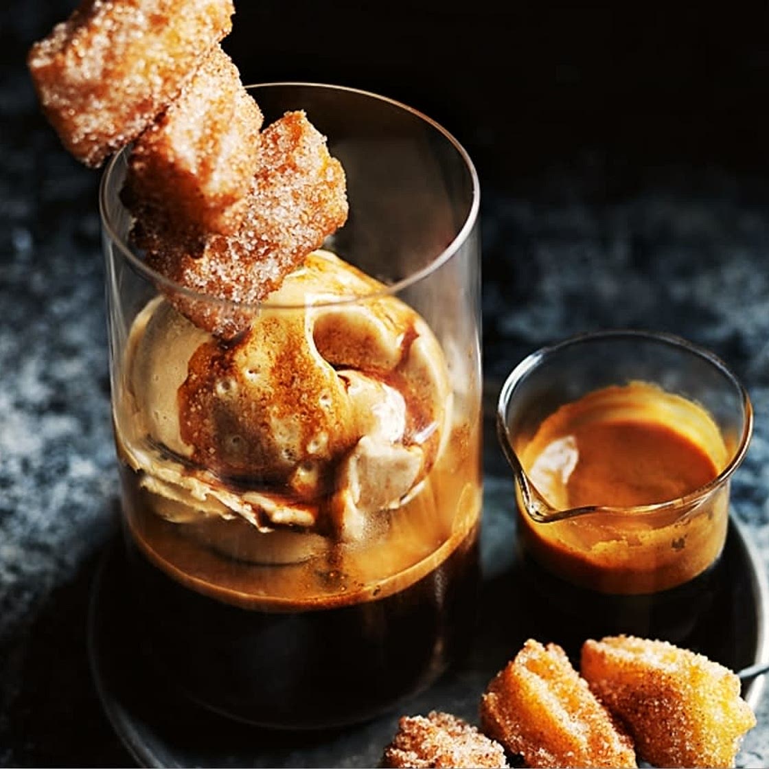 Affogato de café au caramel