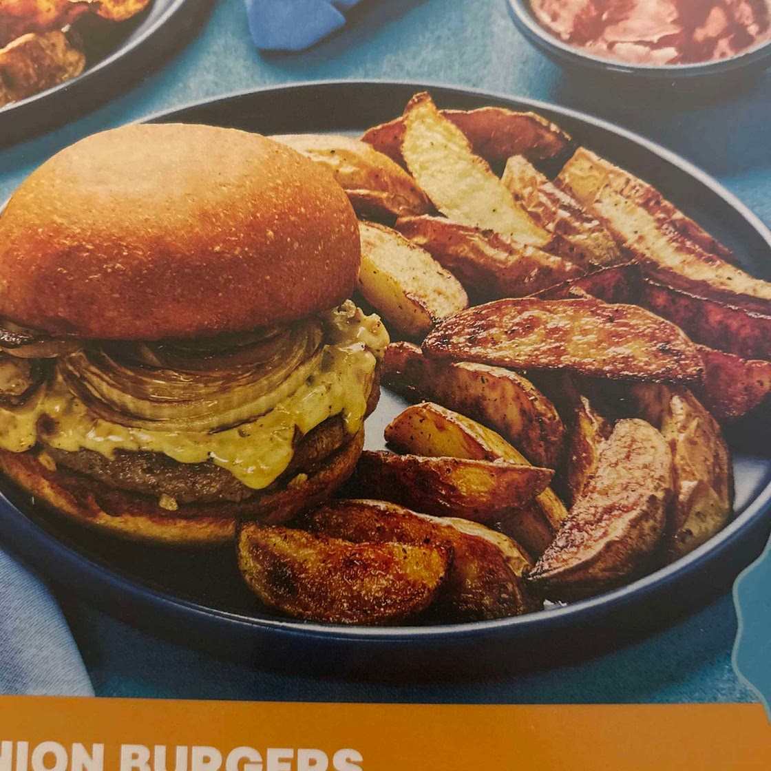 Griddled onion burgers