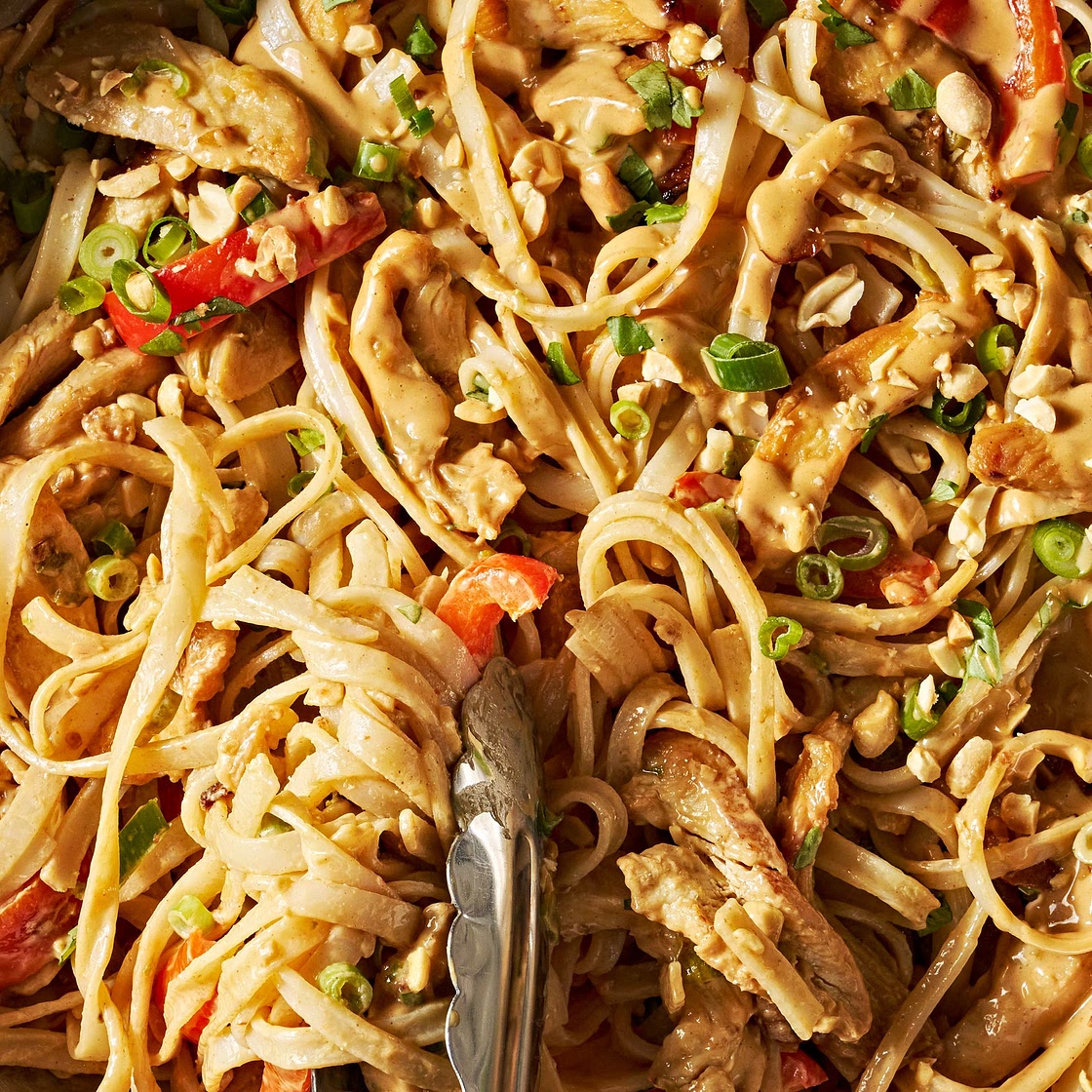 Creamy Peanut-Lime Chicken With Noodles