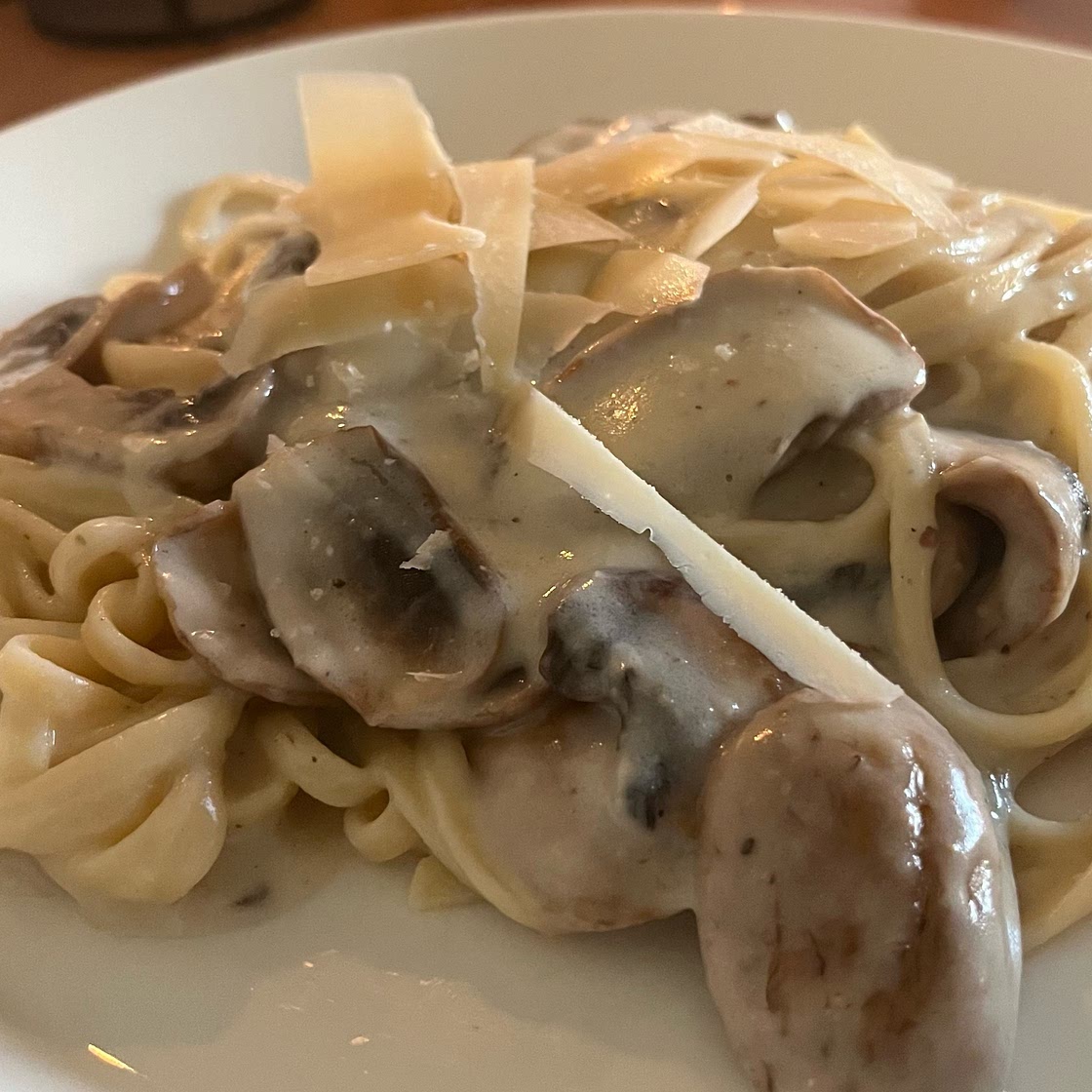 Fettuccini with Mushroom Alfredo Sauce
