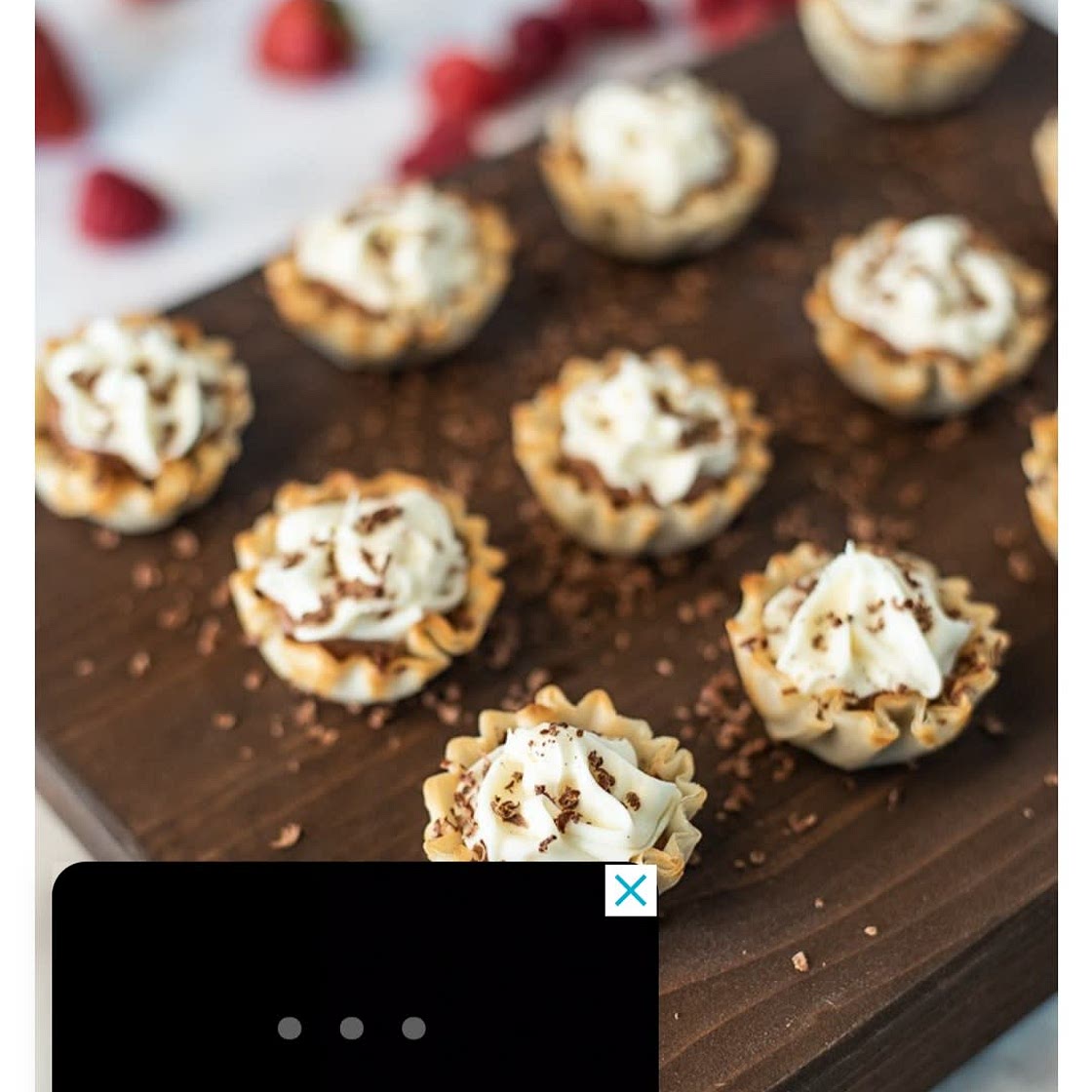 Phyllo Cup Chocolate Mousse