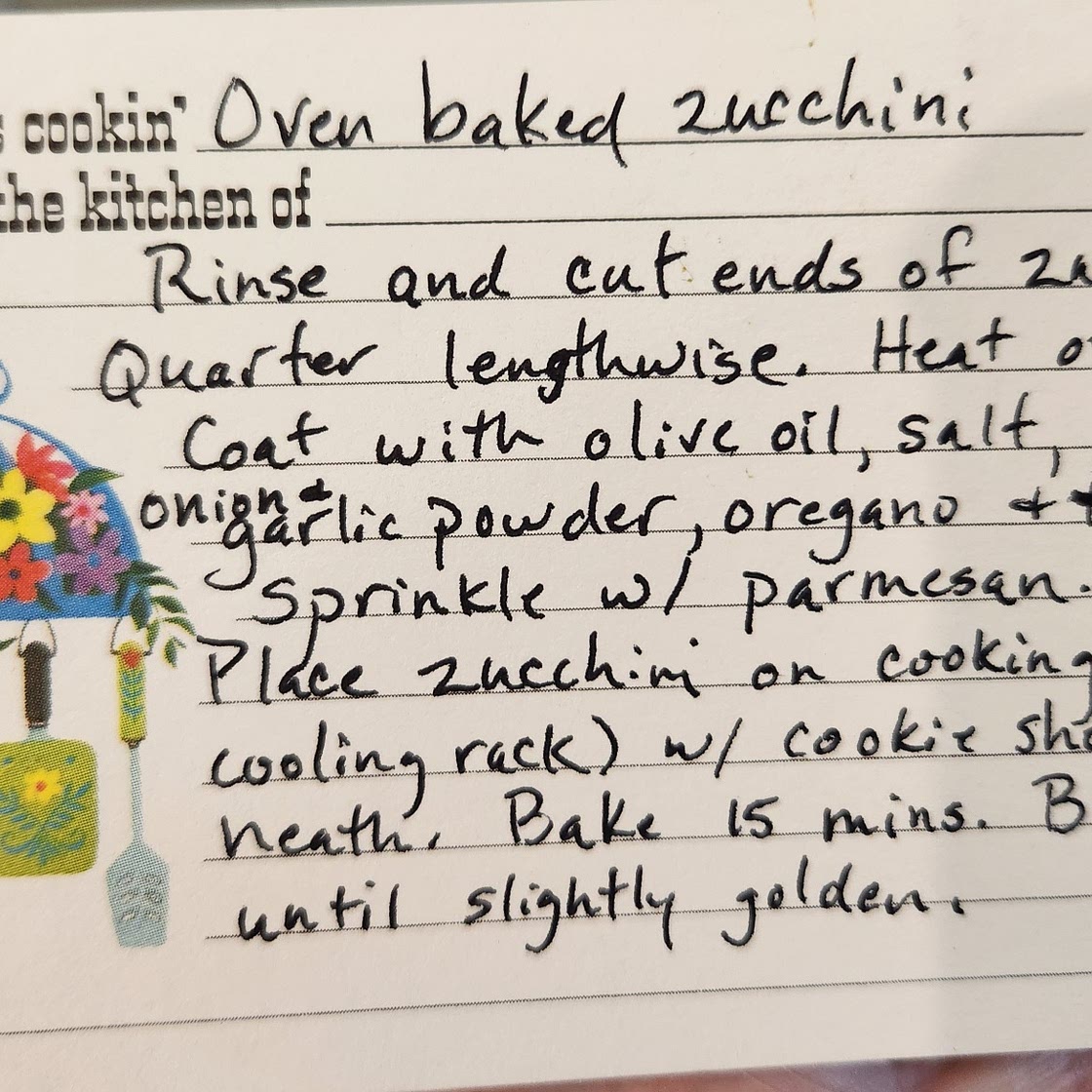Oven Baked Zucchini