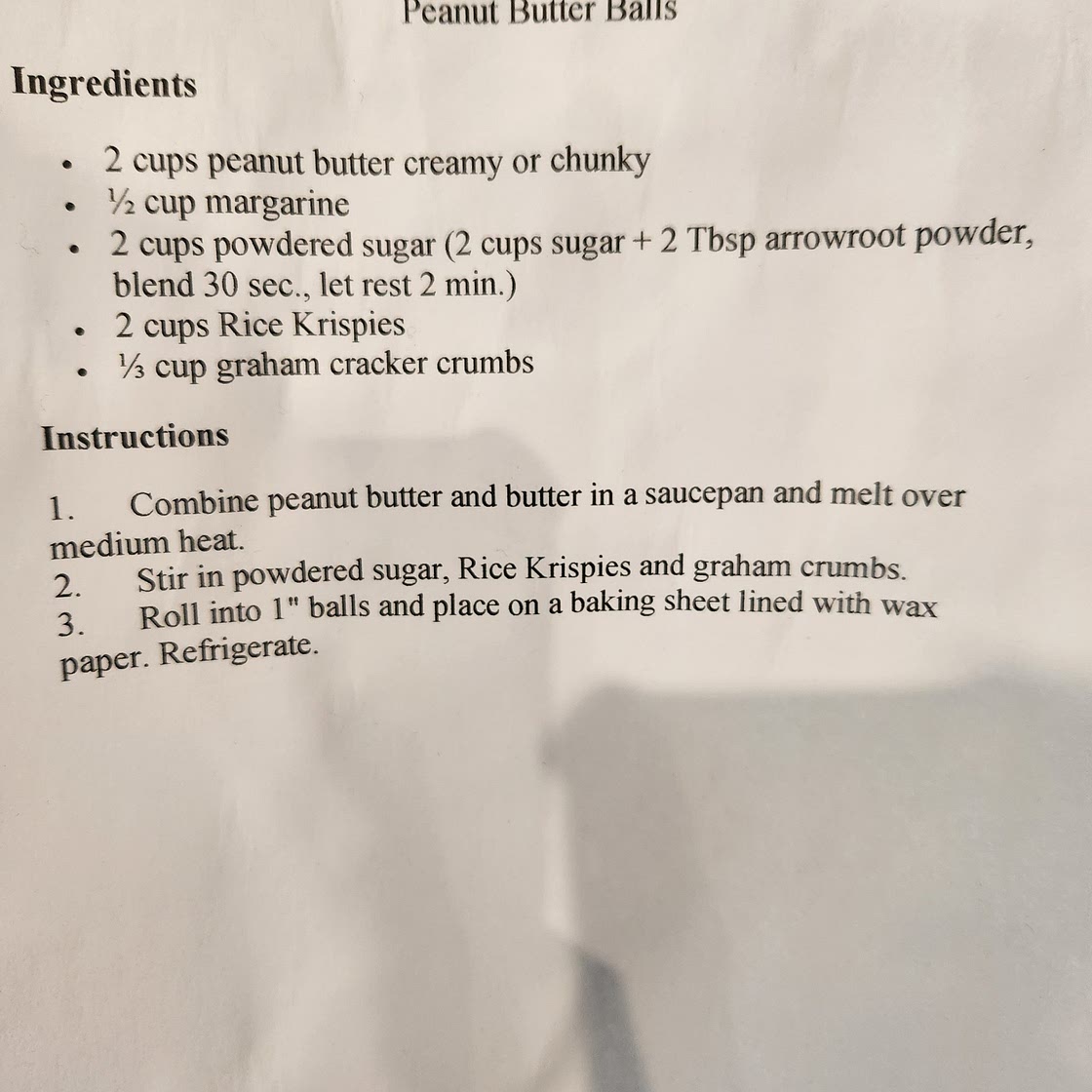 Peanut Butter Balls