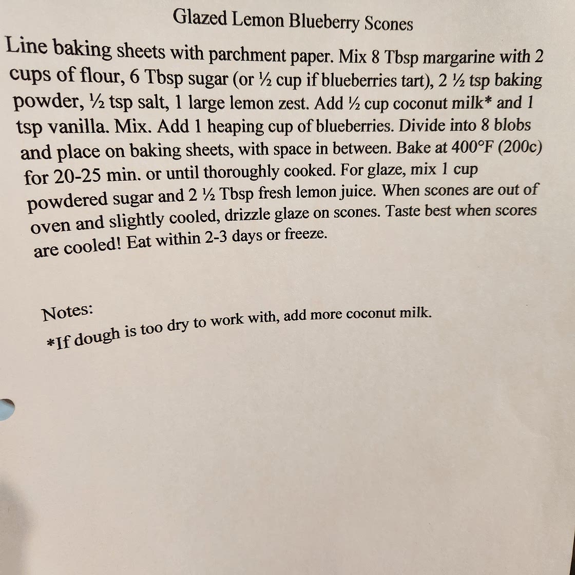 Glazed Lemon Blueberry Scones
