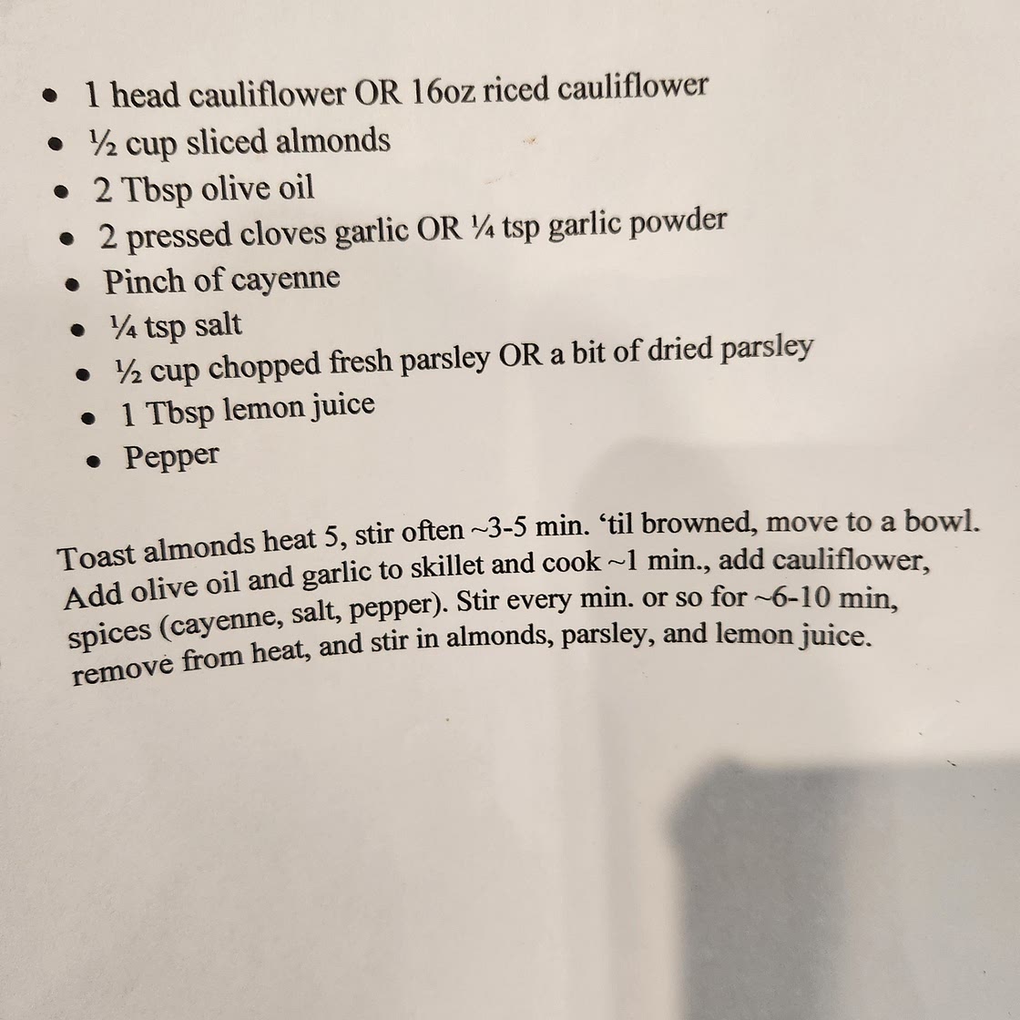 Mediterranean Cauliflower Rice
