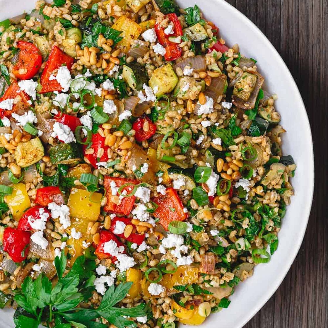 Mediterranean Roasted Vegetables Barley