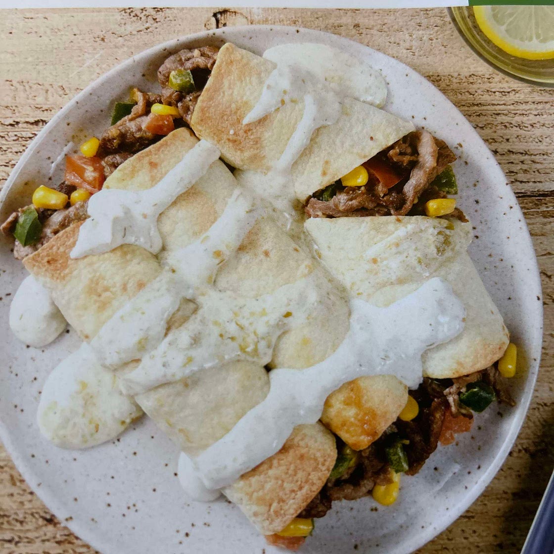 Steak strip jalapeño popper Taquitos 
